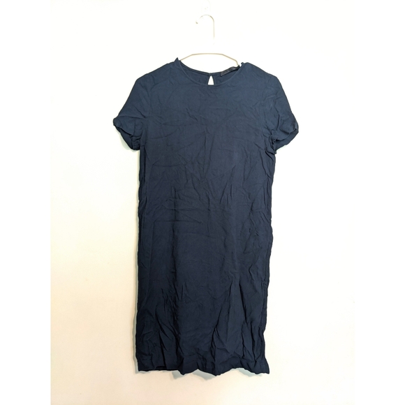 JENNI KAYNE Palmer Crepe T-Shirt Dress in Navy Blue Size Small - Picture 7 of 14